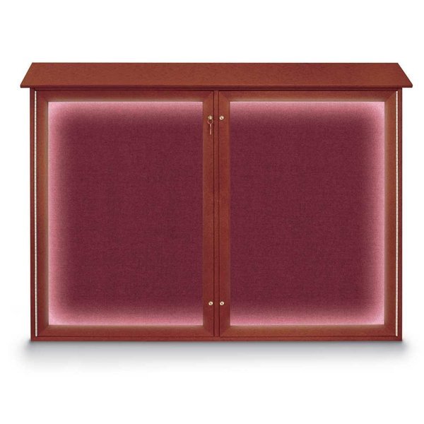 Open Faced Traditional Corkboard, 72x48, UNITED VISUAL PRODUCTS, Mfr# UV646A-BLACK-AMETHY
